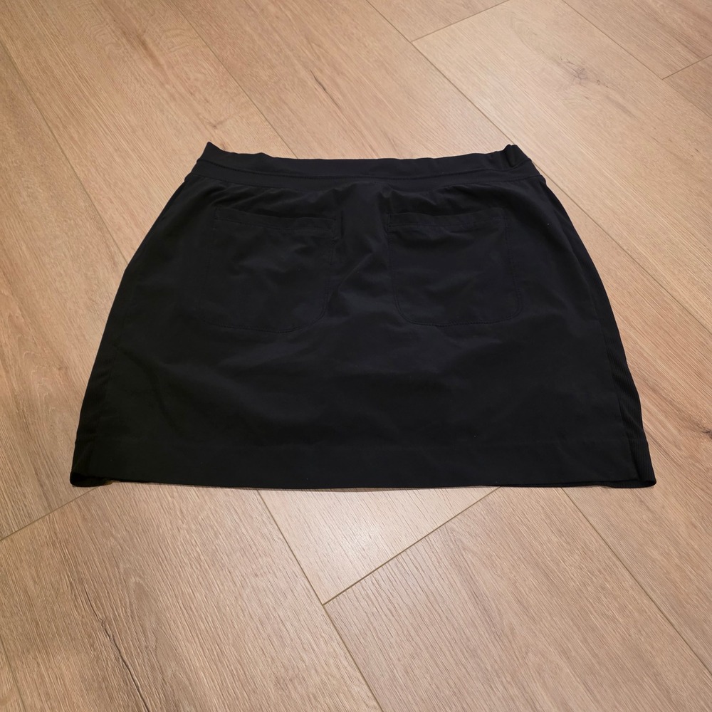 Athleta Soho Skort Black Active Hiking Travel Skirt with Pockets Size 8 Tennis - Picture 8 of 9